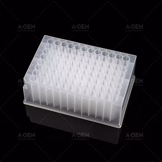 Piastra bassa sterile quadrata del pozzo profondo di conservazione 384 pp dei materiali di consumo di plastica del laboratorio del fondo 120UL di stabilità chimica alta V
